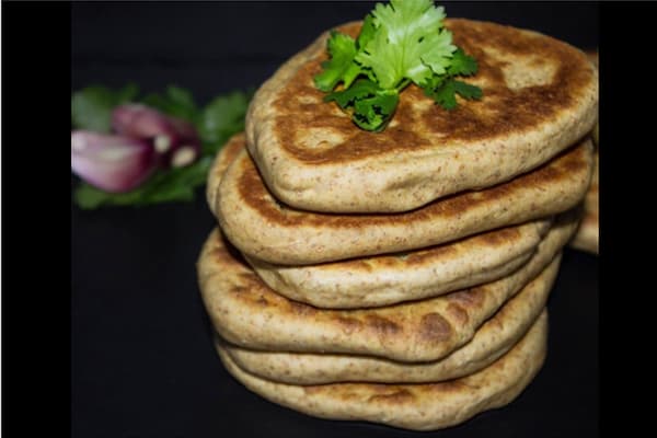 naan vegan ail et coriandre