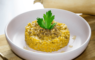 Risotto d'orge vegan au houmous