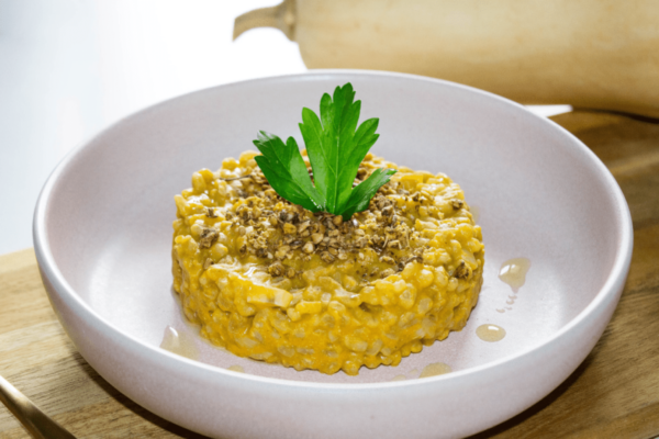 Risotto d'orge vegan au houmous