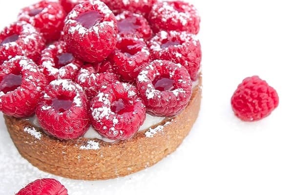 Tarte framboise vegan sans lactose