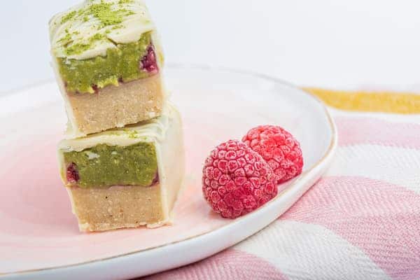 Barres matcha vegan sans gluten