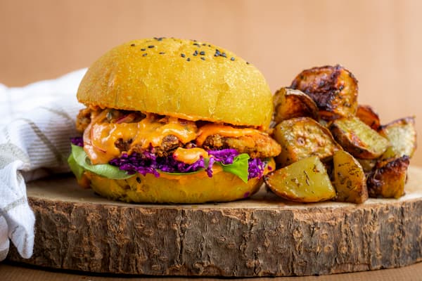 chicken burger revisité vegan