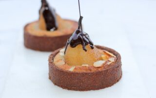 tartelettes poires belle helene vegan sans lactose