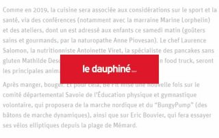article be fit dauphine libere