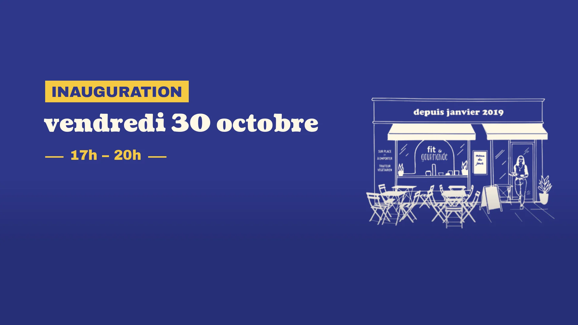 Affiche d'inauguration de Fit & Gourmande